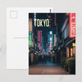 Tokyo Streets at Night Briefkaart (Voorkant / Achterkant)