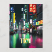 Tokyo Streets 's nachts Briefkaart (Voorkant)