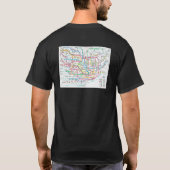 Tokyo Subway Map Japan T-shirt (Achterkant)
