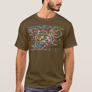 Tokyo Subway Map - Map of the Tokyo Subway System T-shirt