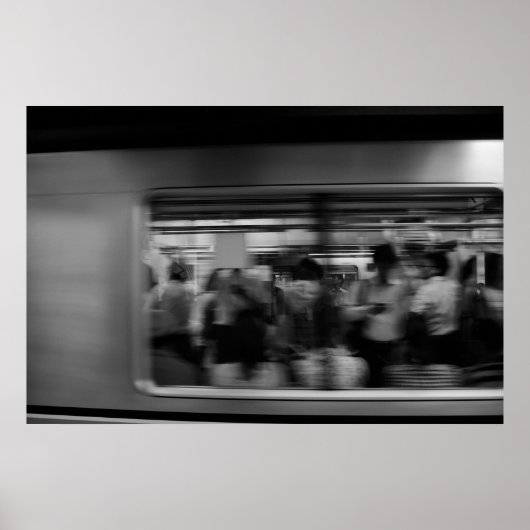 Tokyo Subway - Zwart-wit fotografie Poster (Voorkant)