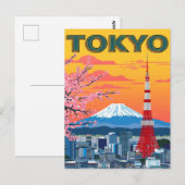 Tokyo Sunset and Mount Fuji Briefkaart (Voorkant / Achterkant)