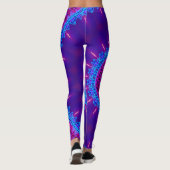 Tokyo Sunset Neon Blacklight Rave Mandala Leggings (Achterkant)