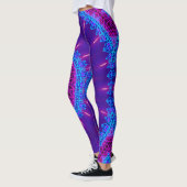 Tokyo Sunset Neon Blacklight Rave Mandala Leggings (Links)