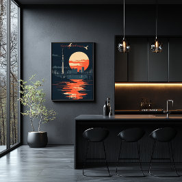 Tokyo Sunset - Urban Skyline Silhouetten Poster