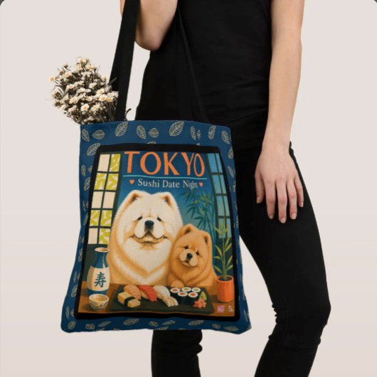 TOKYO SUSHI DATE NIGHT  Art Muse  -Chow Tote Bag