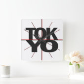 Tokyo Timezone Wall Clock Vierkante Klok (Huis)