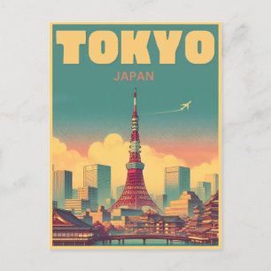 Tokyo Tower Japan reizen  geschenken Briefkaart