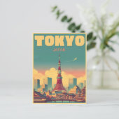 Tokyo Tower Japan reizen  geschenken Briefkaart (Staand voorkant)