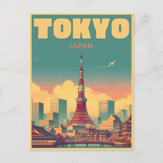 Tokyo Tower Japan reizen  geschenken Briefkaart (Voorkant)