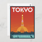 Tokyo Tower Japan reizen Retro geschenken Briefkaart (Voorkant / Achterkant)