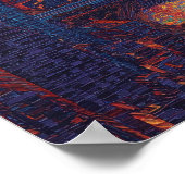 Tokyo Tower Pointillism Skyline Sunset Art Poster (Hoek)