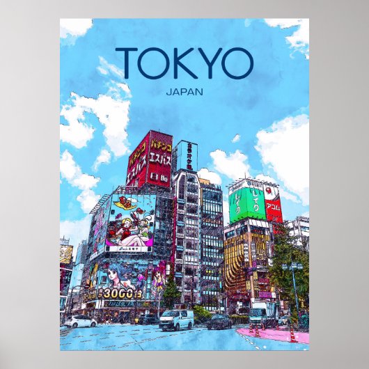 Tokyo Travel Poster (Voorkant)