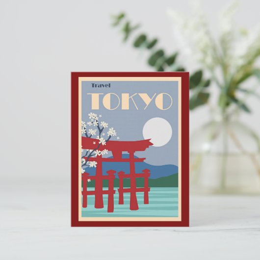 Tokyo Travel Poster Briefkaart (Staand voorkant)