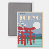 Tokyo Travel Poster Magneet (Voorkant / Achterkant)