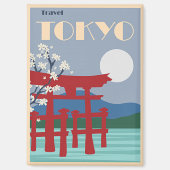 Tokyo Travel Poster Magneet (Voorkant)