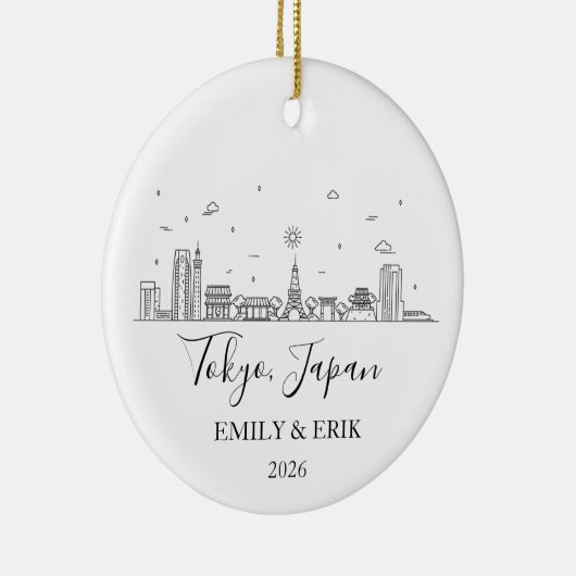 Tokyo Trip Ornament Engagement Honeymoon 2026 (Rechts)