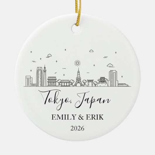 Tokyo Trip Ornament Engagement Honeymoon 2026 (Voorkant)