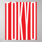 TOKYO Typografie Cool design Minimalistische stads Poster (Voorkant)