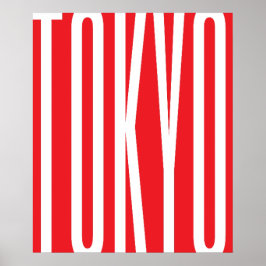 TOKYO Typografie Cool design Minimalistische stads Poster