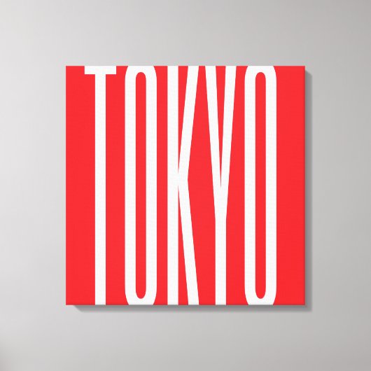 Tokyo Typography Cool design Minimalistische stads Canvas Afdruk (Voorkant)