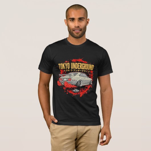 Tokyo Underground JDM Drift Auto T-Shirt (Voorkant volledig)