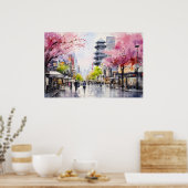 Tokyo Vibes - Cityscape Art Print (Keuken)