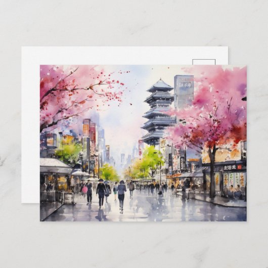 Tokyo Vibes - Cityscape Art Print Briefkaart (Voorkant / Achterkant)