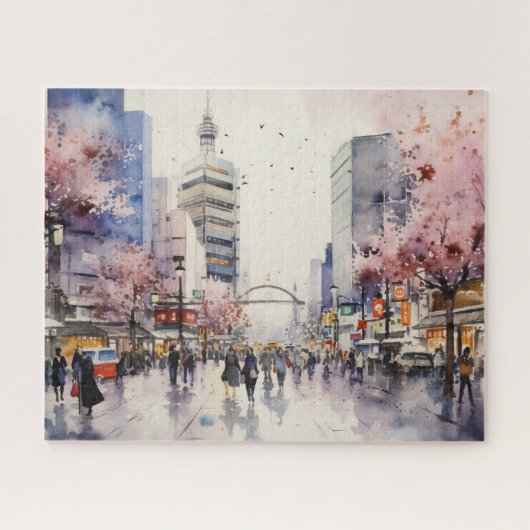 Tokyo Vibes - Cityscape Art Puzzel Legpuzzel (Horizontaal)