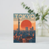 Tokyo vintage briefkaart (Staand voorkant)