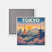 Tokyo Vintage Reisposter Magneet (Voorkant / Achterkant)
