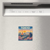 Tokyo Vintage Reisposter Magneet (Insitu (Vaatwasser))