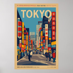 Tokyo vintage reizen poster