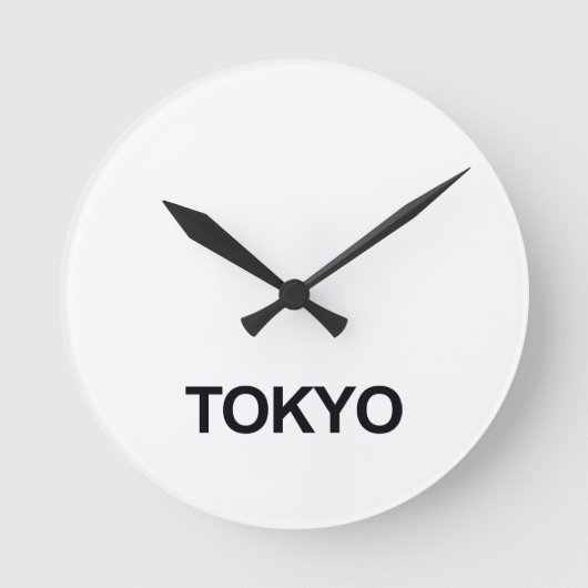TOKYO WERELDWIJDE TIMEZONE CLOCK SET RONDE KLOK (Voorkant)