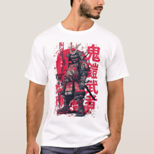 Tokyo Yami – Demon Armor Samurai met Japanse typog T-shirt