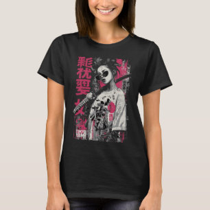 Tokyo Yami – Schaduw Krijgster Vrouw met Japanse T T-shirt