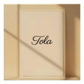 Tola Modern Name Poster – Personalized Wall Print (Voorkant)