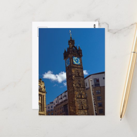 Tolbooth Steeple, Glasgow ansichtkaart Briefkaart (Voorkant / Achterkant in situ)