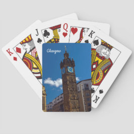 Tolbooth Steeple, Glasgow, Schotland Spelkaarten Pokerkaarten