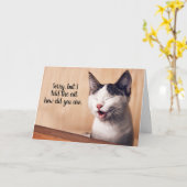 Told Cat Hoe oud je bent, je bent grappige snarky  Kaart (Gele Bloem)