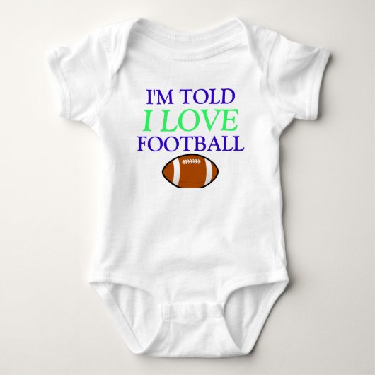 Told I Love Football Romper (Voorkant)