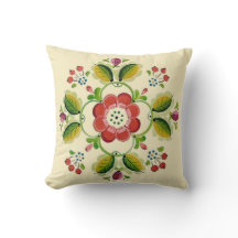 Tole Rosette Pillow