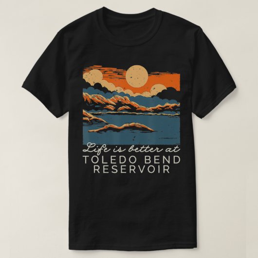 Toledo Bend Reservoir Lake Life T-shirt (Design voorkant)