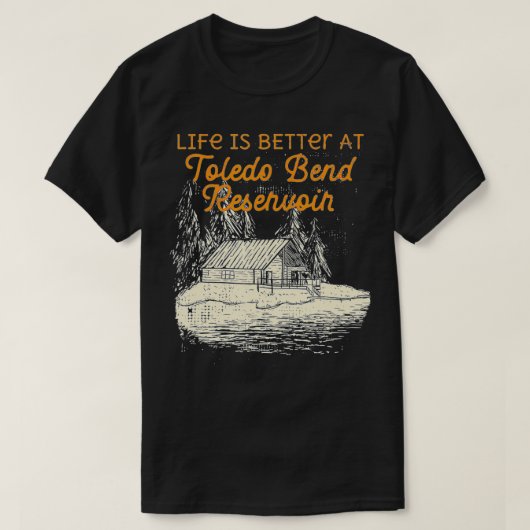 Toledo Bend Reservoir Lake Life T-shirt (Design voorkant)