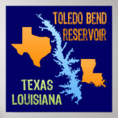 Toledo Bend Reservoir Poster (Voorkant)