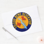 Toledo Bend Reservoir Ronde Sticker (Envelop)