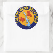 Toledo Bend Reservoir Ronde Sticker (Tas)