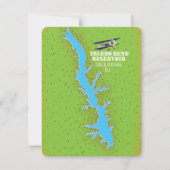 Toledo Bend reservoir Texas & Louisiana Map (Voorkant)