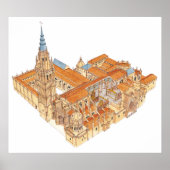 Toledo Cathedraal. Spanje Poster (Voorkant)