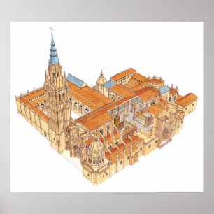 Toledo Cathedraal. Spanje Poster